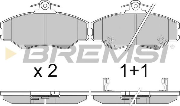 Bremsi BP2708 - Əyləc altlığı dəsti, əyləc diski furqanavto.az