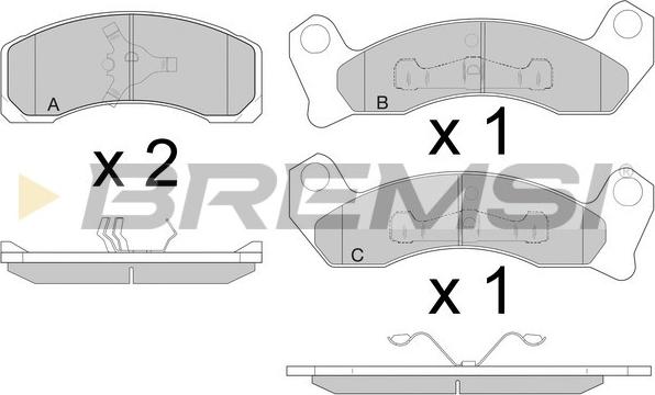 Bremsi BP2780 - Əyləc altlığı dəsti, əyləc diski furqanavto.az