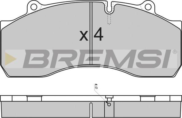 Bremsi BP7308 - Əyləc altlığı dəsti, əyləc diski furqanavto.az