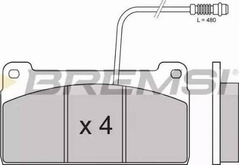 Bremsi BP7254 - Əyləc altlığı dəsti, əyləc diski furqanavto.az