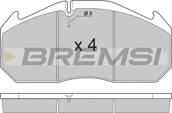 Bremsi BP7264 - Əyləc altlığı dəsti, əyləc diski furqanavto.az