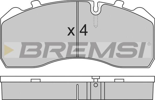 Bremsi BP7284 - Əyləc altlığı dəsti, əyləc diski furqanavto.az