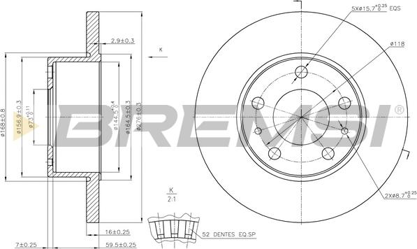 Bremsi CD5196S - Əyləc Diski furqanavto.az