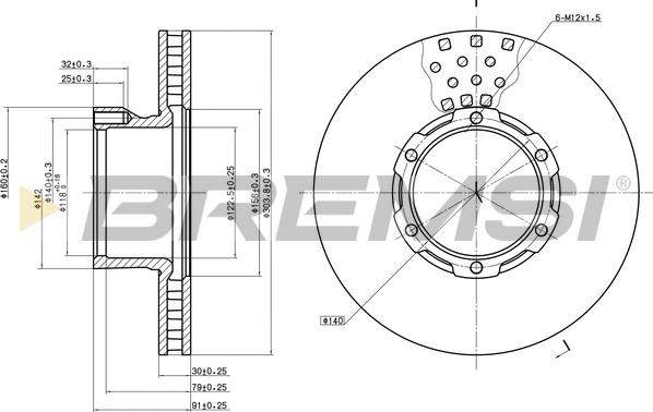 Bremsi CD5162V - Əyləc Diski furqanavto.az