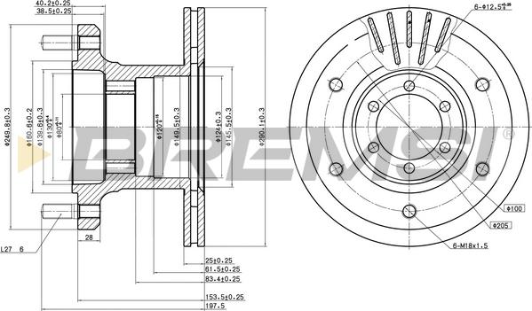 Bremsi CD5133V - Əyləc Diski furqanavto.az