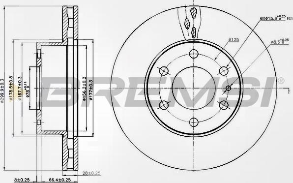 Bremsi CD5314V - Əyləc Diski furqanavto.az