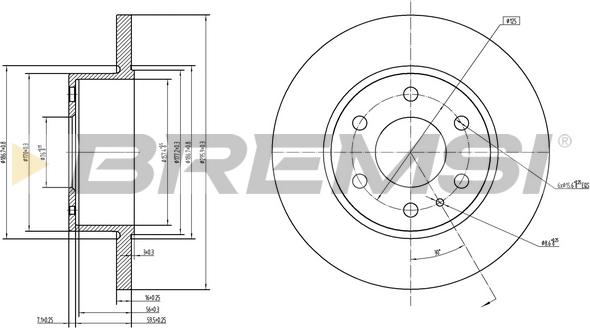 Bremsi CD5315S - Əyləc Diski furqanavto.az