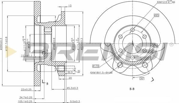 Bremsi CD5313S - Əyləc Diski furqanavto.az