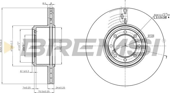 Bremsi CD5320V - Əyləc Diski furqanavto.az