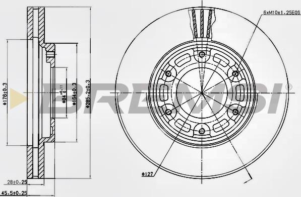 Bremsi CD6991V - Əyləc Diski furqanavto.az