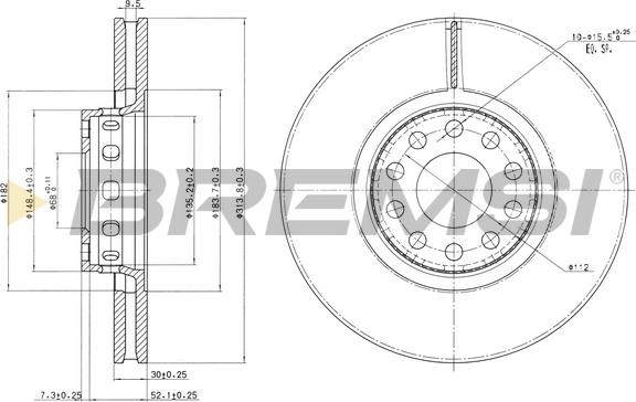 Bremsi CD6954V - Əyləc Diski furqanavto.az