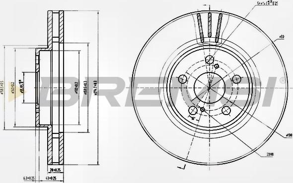 Bremsi CD6957V - Əyləc Diski furqanavto.az