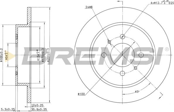 Bremsi CD6988S - Əyləc Diski furqanavto.az