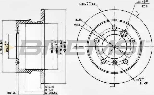 Bremsi CD6931S - Əyləc Diski furqanavto.az