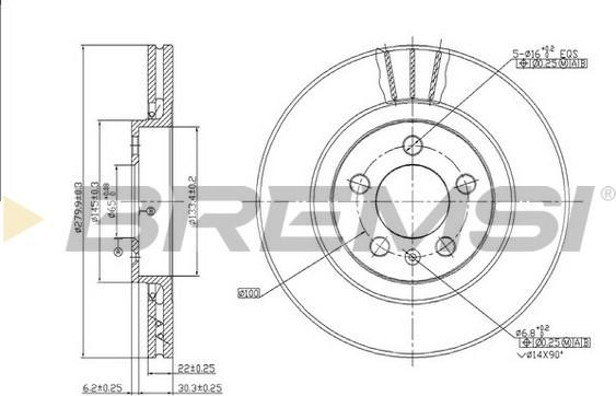 Bremsi CD6928V - Əyləc Diski furqanavto.az