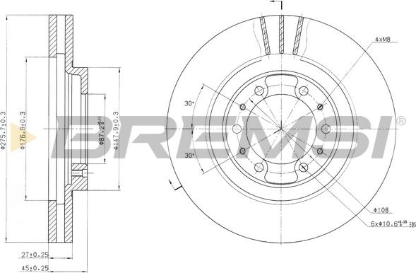 Bremsi CD6974V - Əyləc Diski furqanavto.az