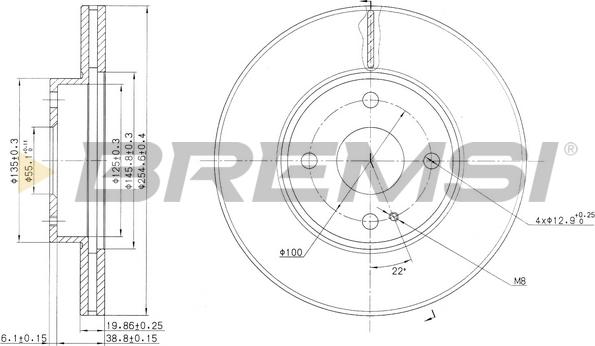 Bremsi CD6975V - Əyləc Diski furqanavto.az