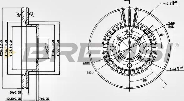 Bremsi CD6978V - Əyləc Diski furqanavto.az