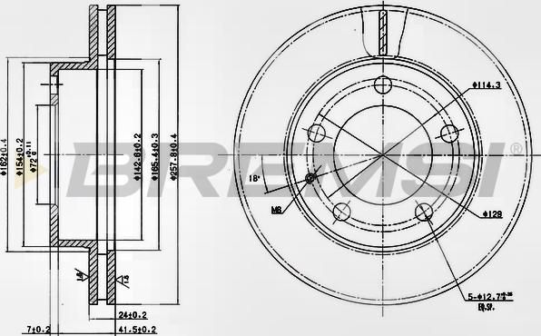 Bremsi CD6496V - Əyləc Diski furqanavto.az