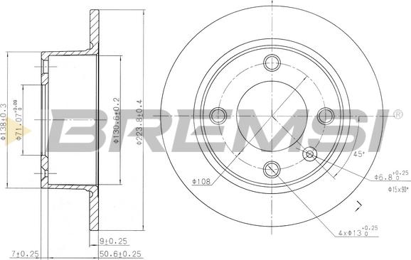 Bremsi CD6490S - Əyləc Diski furqanavto.az