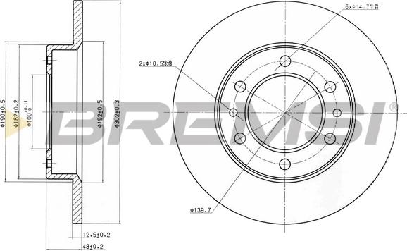 Bremsi CD6444S - Əyləc Diski furqanavto.az