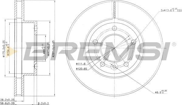 Bremsi CD6440V - Əyləc Diski furqanavto.az