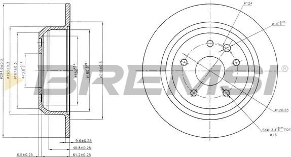 Bremsi CD6441S - Əyləc Diski furqanavto.az