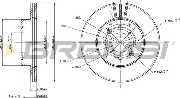 Bremsi CD6448V - Əyləc Diski furqanavto.az