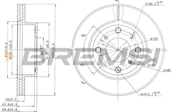 Bremsi CD6451V - Əyləc Diski furqanavto.az