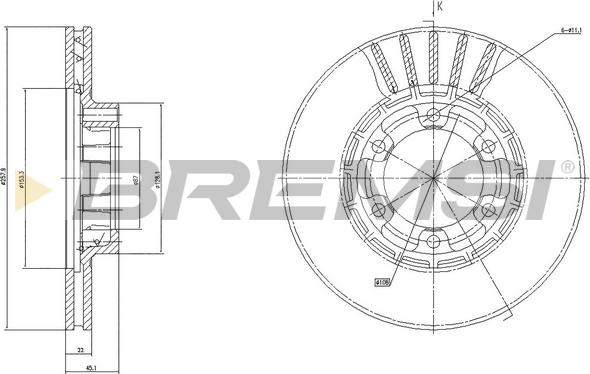 Bremsi CD6458V - Əyləc Diski furqanavto.az