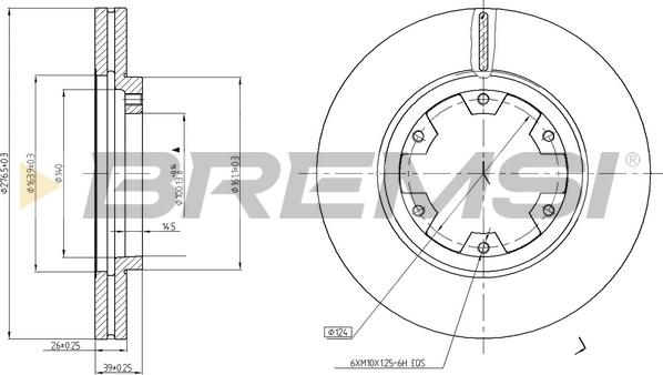 Bremsi CD6464V - Əyləc Diski furqanavto.az