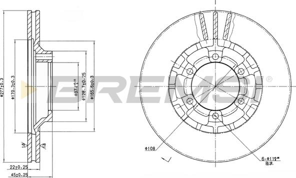 Bremsi CD6460V - Əyləc Diski furqanavto.az