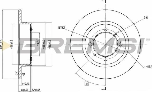 Bremsi CD6409S - Əyləc Diski furqanavto.az