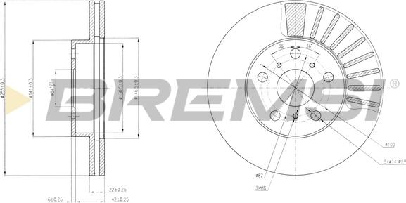 Bremsi CD6403V - Əyləc Diski furqanavto.az