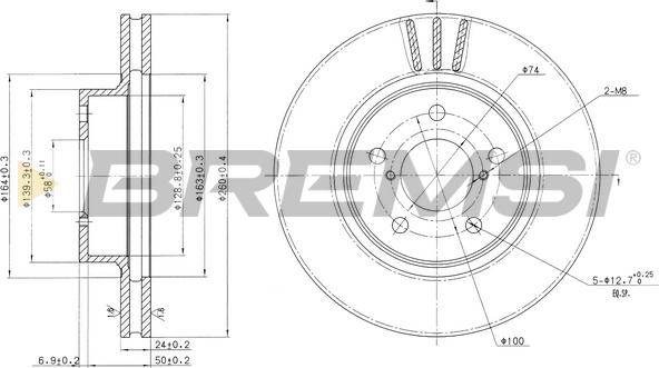 Bremsi CD6485V - Əyləc Diski furqanavto.az