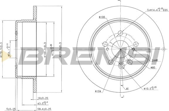 Bremsi CD6486S - Əyləc Diski furqanavto.az