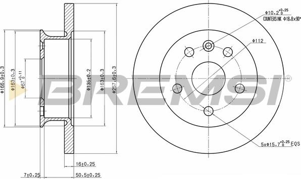 Bremsi CD6424S - Əyləc Diski furqanavto.az