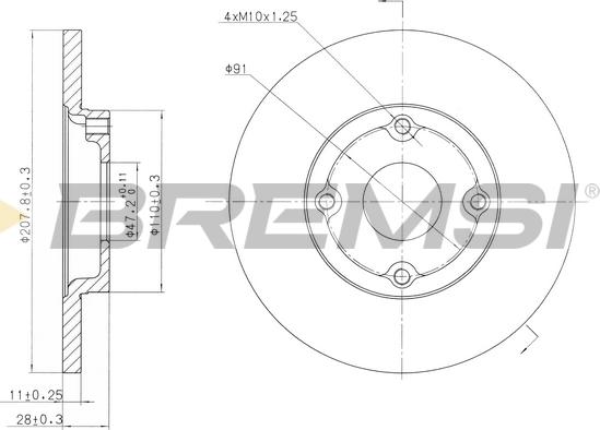 Bremsi CD6422S - Əyləc Diski furqanavto.az