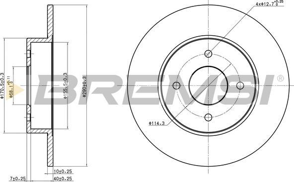 Bremsi CD6546S - Əyləc Diski furqanavto.az