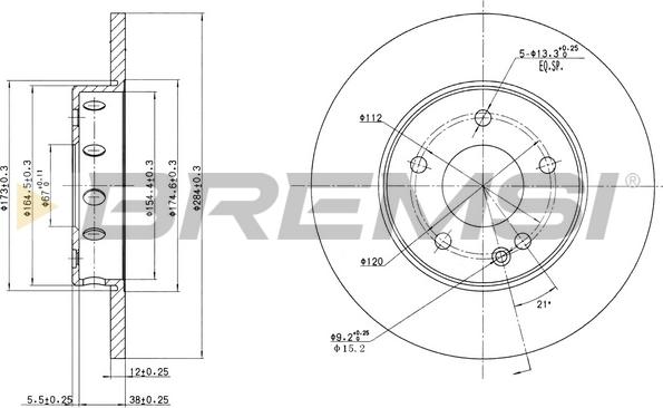 Bremsi CD6540S - Əyləc Diski furqanavto.az