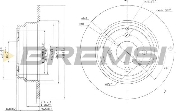 Bremsi CD6551S - Əyləc Diski furqanavto.az