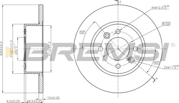 Bremsi CD6557S - Əyləc Diski furqanavto.az