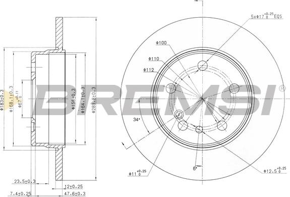 Bremsi CD6560S - Əyləc Diski furqanavto.az