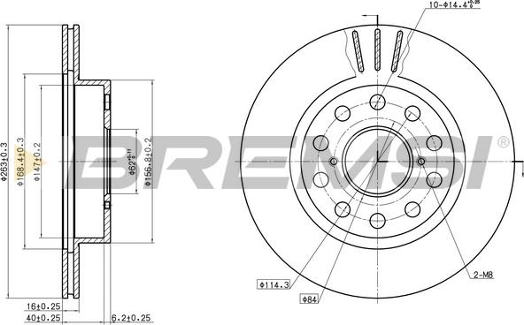 Bremsi CD6506V - Əyləc Diski furqanavto.az