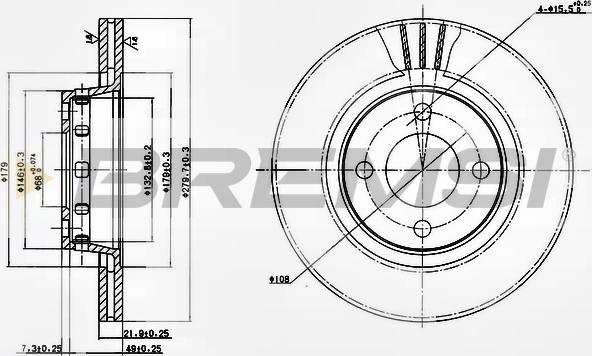 Bremsi CD6517V - Əyləc Diski furqanavto.az