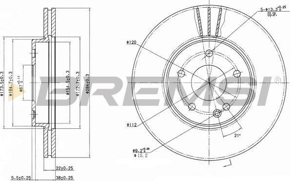 Bremsi CD6588V - Əyləc Diski furqanavto.az