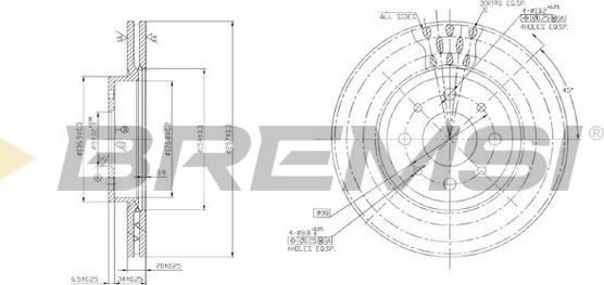 Bremsi CD6521V - Əyləc Diski furqanavto.az