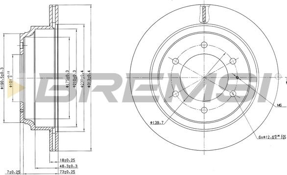 Bremsi CD6695V - Əyləc Diski furqanavto.az