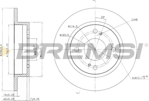 Bremsi CD6659S - Əyləc Diski furqanavto.az