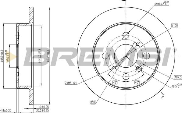 Bremsi CD6650S - Əyləc Diski furqanavto.az